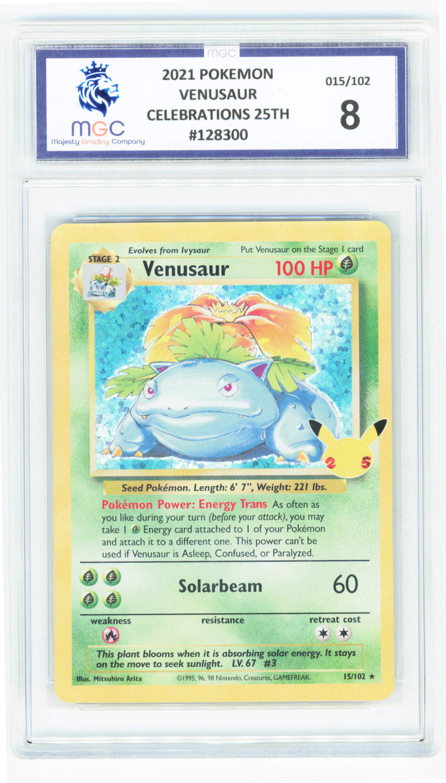 Pokemon Venusaur 15/102 Holo 2021 Celebrations 25th Anniversary Classic Collection MGC 8