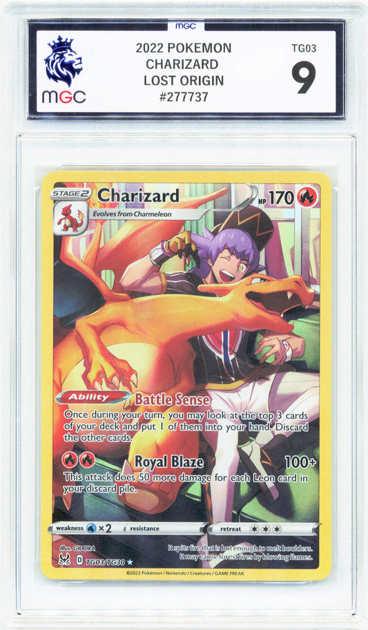 Pokemon Charizard TG03/TG30 Full Art 2022 Lost Origin Trainer Gallery MGC 9