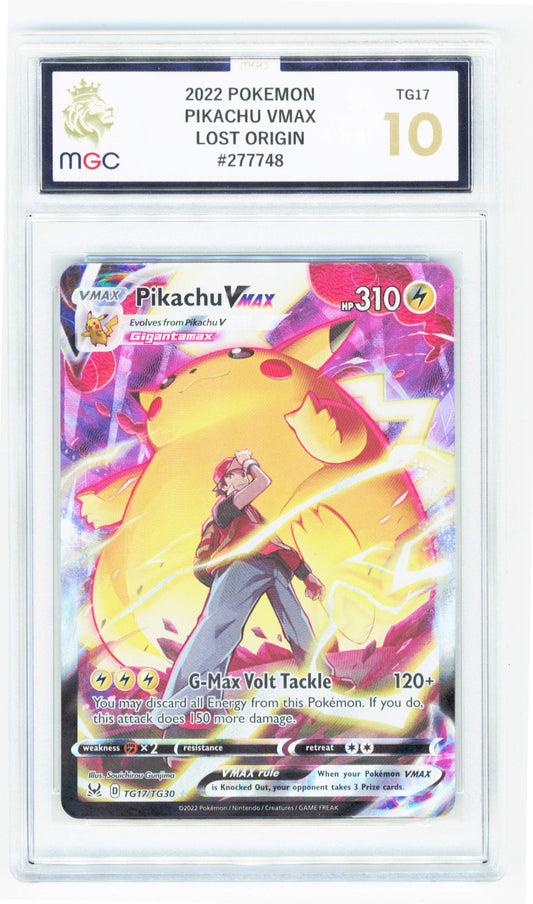 Pokemon Pikachu VMAX TG17/TG30 Full Art 2022 Lost Origin MGC 10