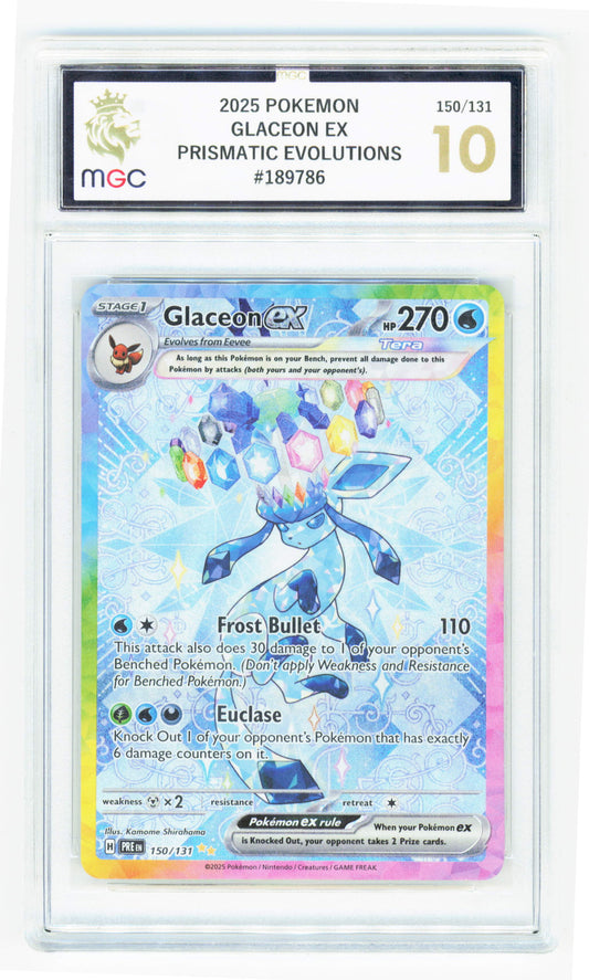 Pokemon Glaceon EX 150/131 Special Illustration Rare 2025 Prismatic Evolutions MGC 10