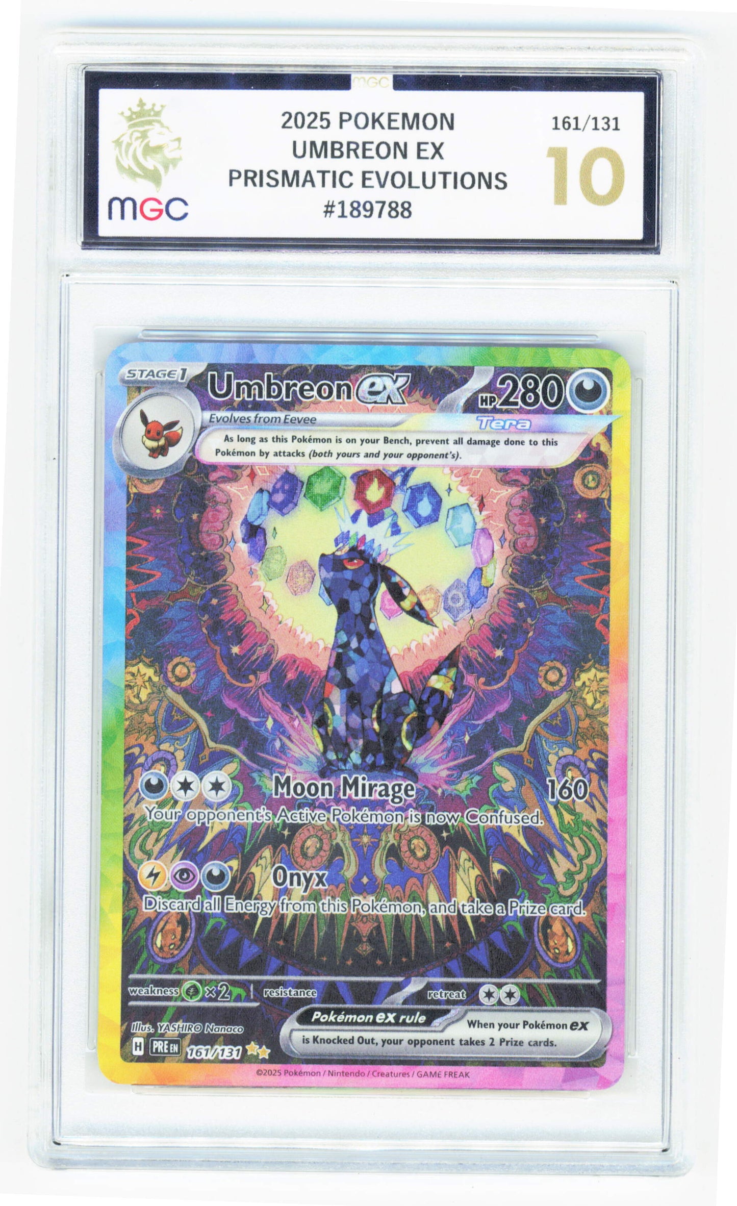 Pokemon Umbreon EX 161/131 Special Illustration Rare 2025 Prismatic Evolutions MGC 10