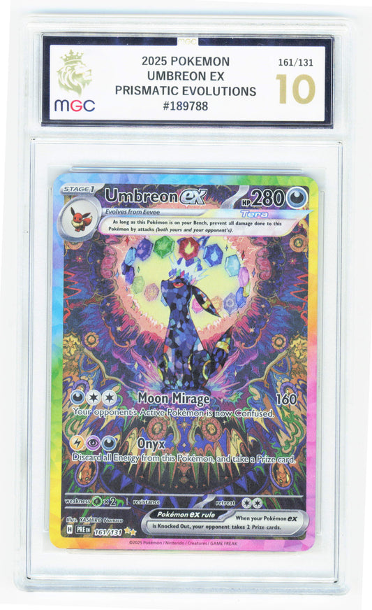 Pokemon Umbreon EX 161/131 Special Illustration Rare 2025 Prismatic Evolutions MGC 10