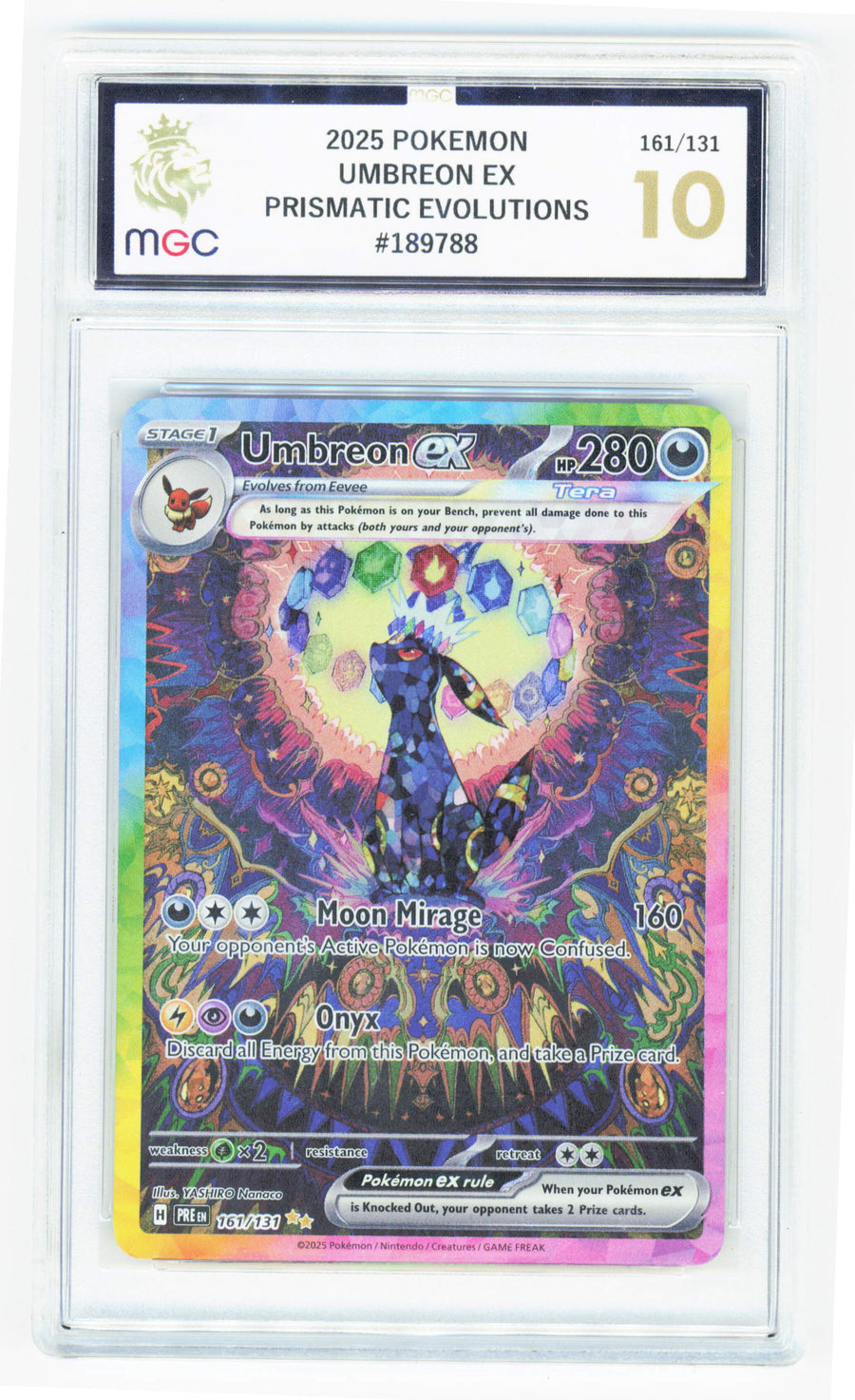 Pokemon Umbreon EX 161/131 Special Illustration Rare 2025 Prismatic Evolutions MGC 10