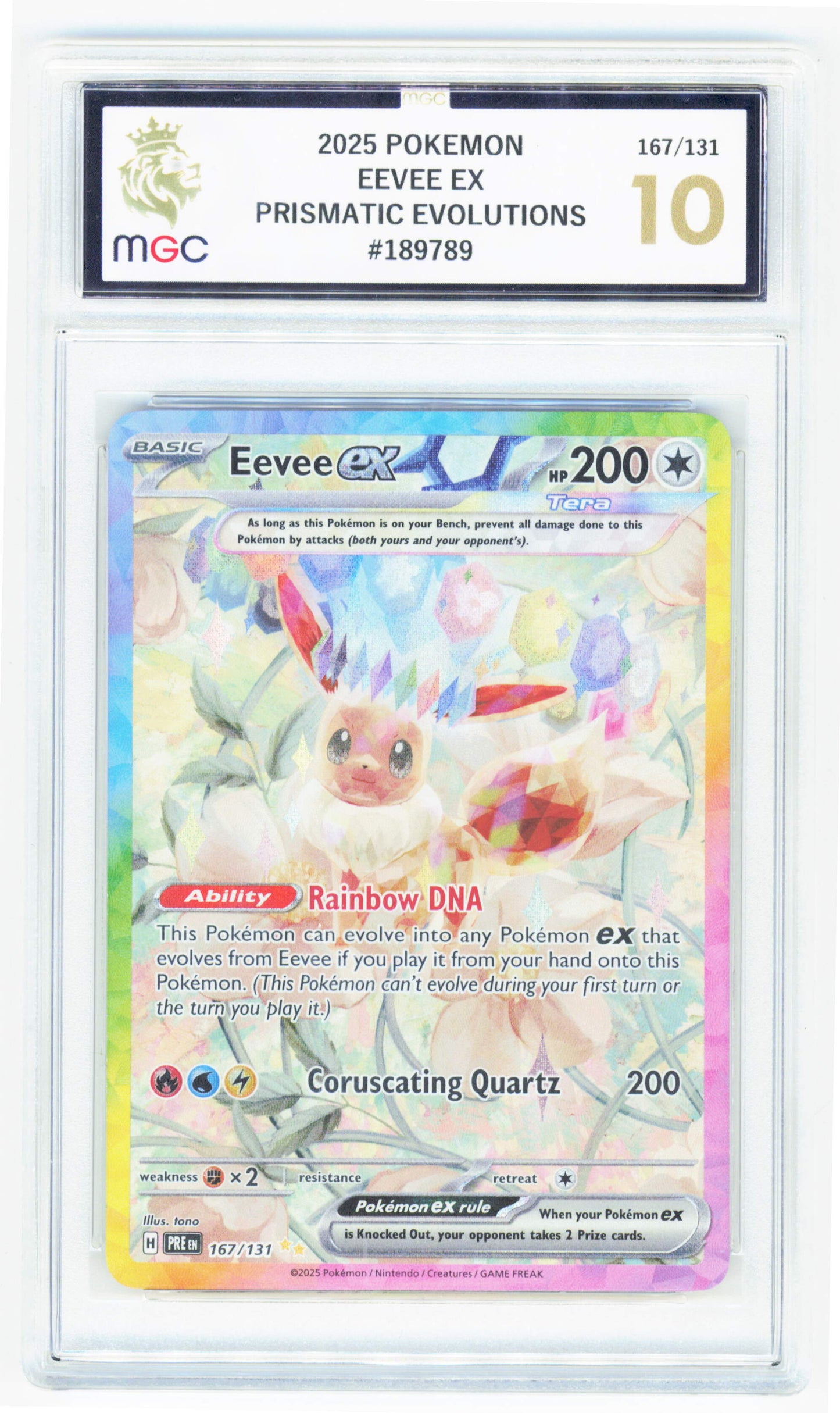 Pokemon Eevee EX 167/131 Special Illustration Rare 2025 Prismatic Evolutions MGC 10