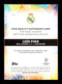 Topps Luis Figo Blue Star Quality Autograph Card /49 Inception UEFA Club Competitions 2023-24