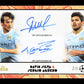 Topps David Silva & Sergio Aguero Red Dual Autograph Card /5 Deco UEFA Champions League 2024-25