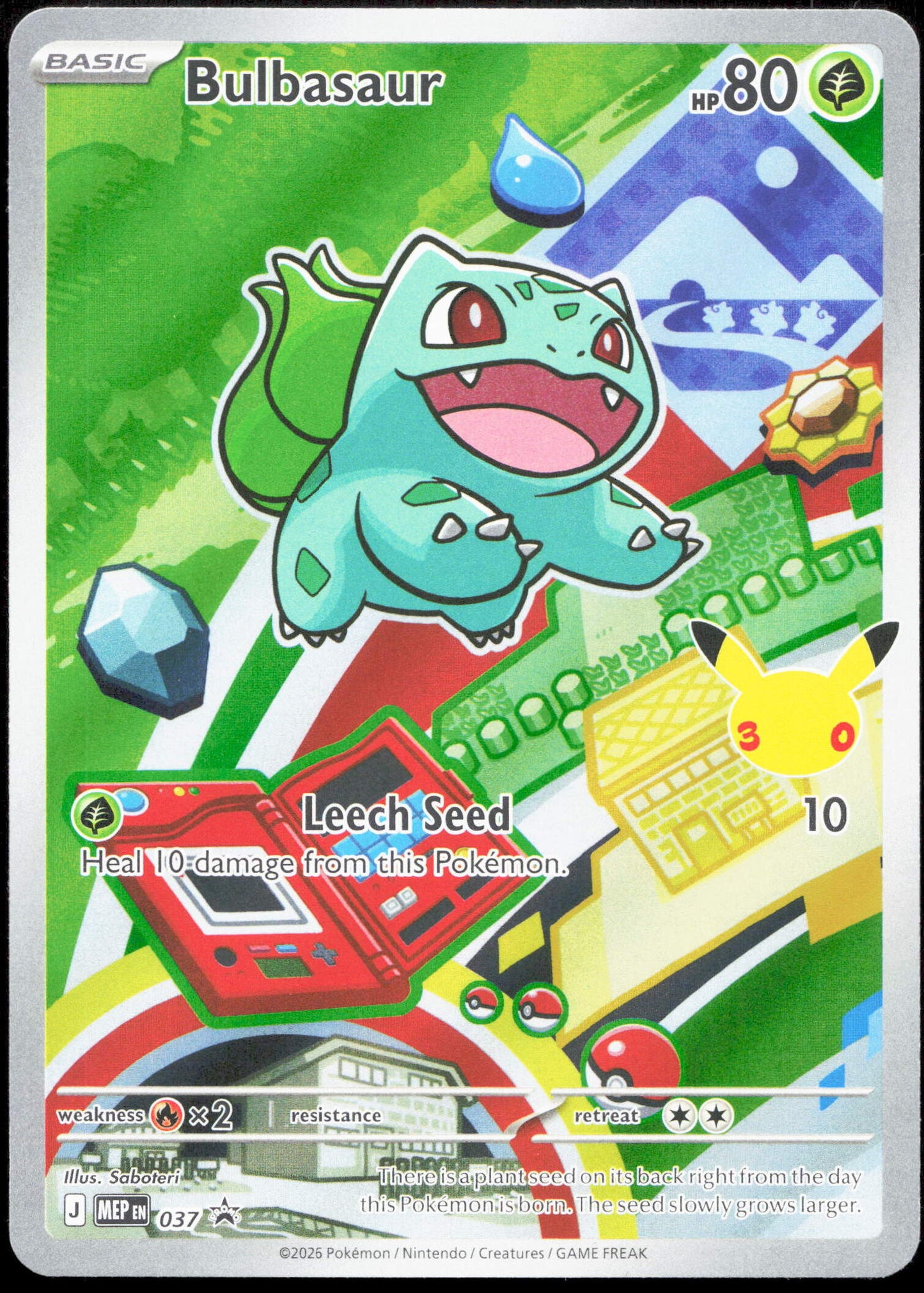 Pokemon Bulbasaur 037 Full Art 2026 Black Star Promo