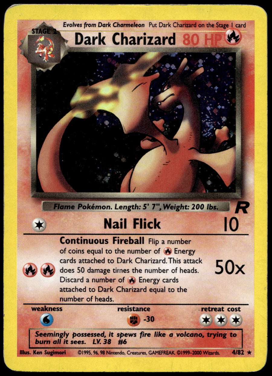 Pokemon Dark Charizard Holo 4/82 Rocket 2000