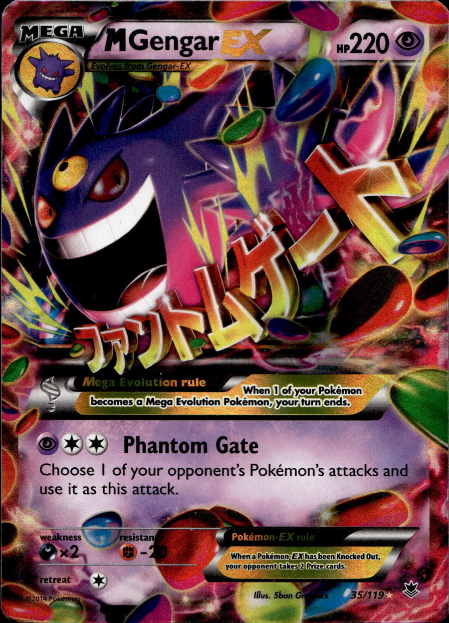Pokemon M Gengar EX 35/119 Holo 2014 Phantom Forces
