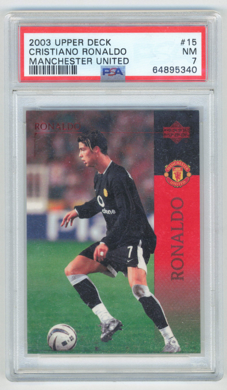 Upper Deck Cristiano Ronaldo #15 2003 Manchester United PSA 7