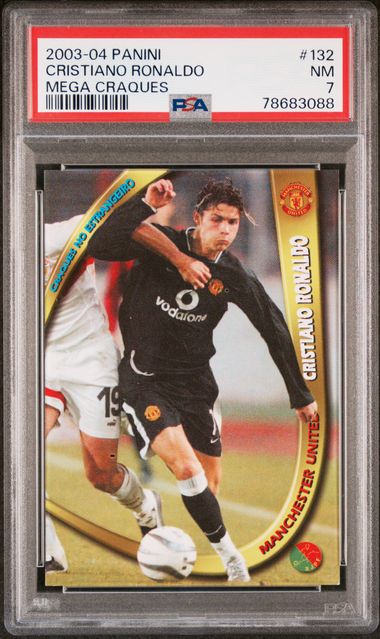 Panini Cristiano Ronaldo 2003-04 Mega Craques PSA 7