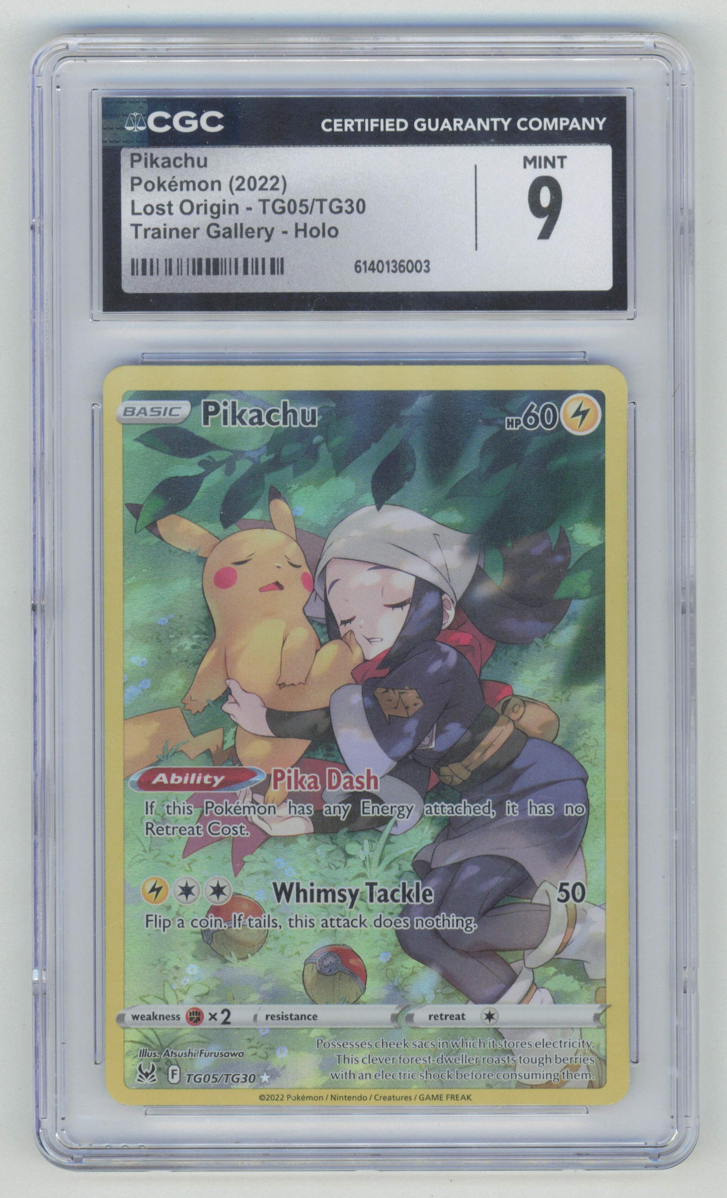 Pokemon Pikachu TG05/TG30 Full Art 2022 Lost Origin Trainer Gallery CGC 9