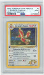 Pokemon Lt. Surge's Fearow 7/132 Holo 1st Edition 2000 Gym Heroes PSA 9