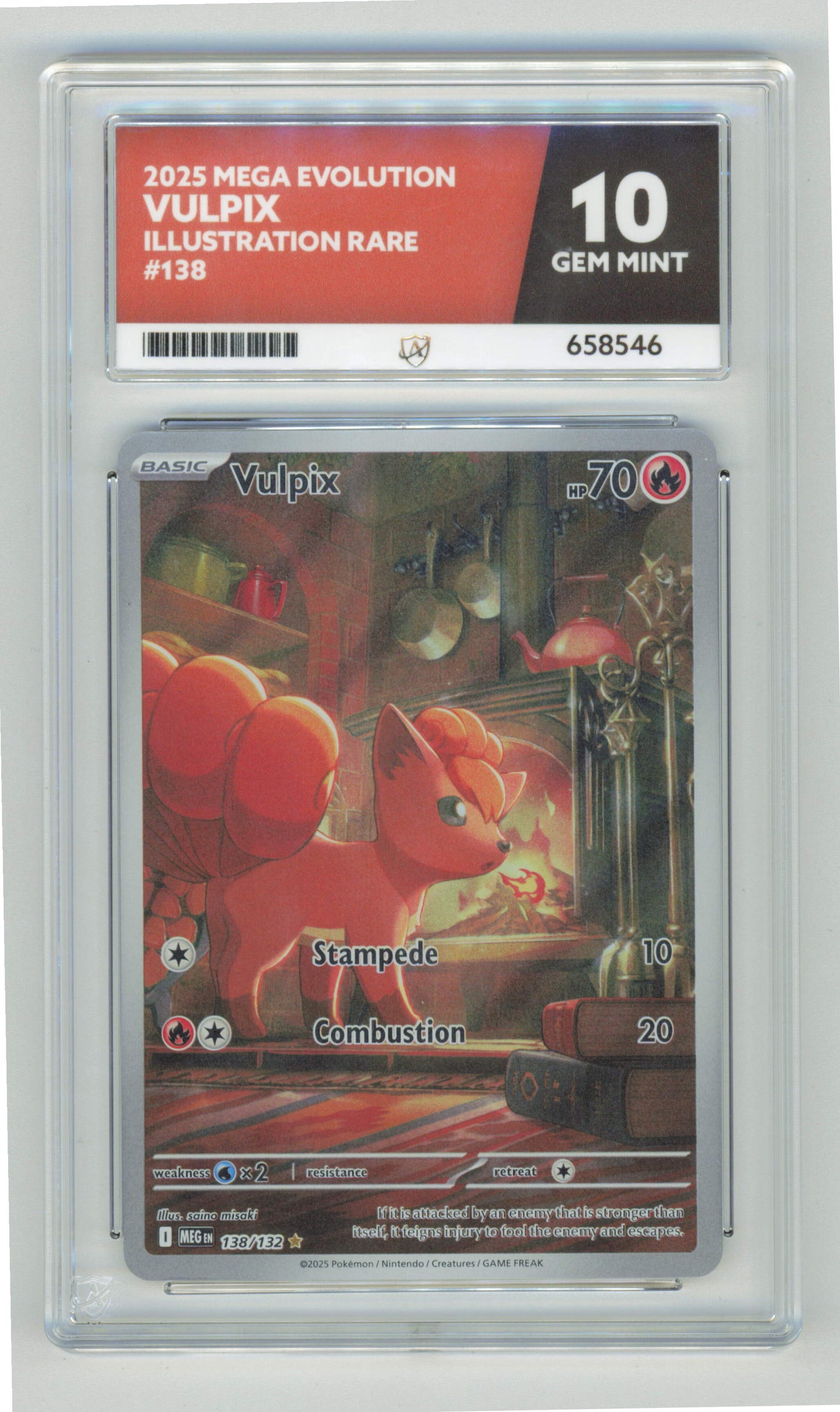 Pokemon Vulpix 138/132 Illustration Rare 2025 Mega Evolution ACE 10