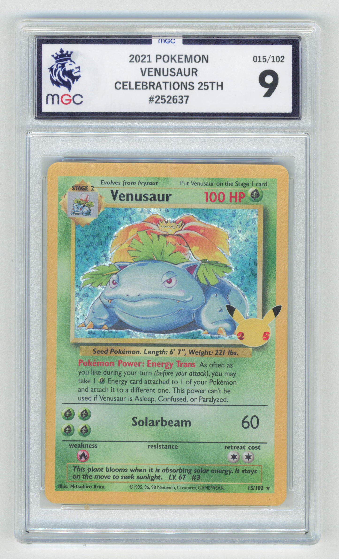 Pokemon Venusaur 15/102 Holo 2021 Celebrations MGC 9