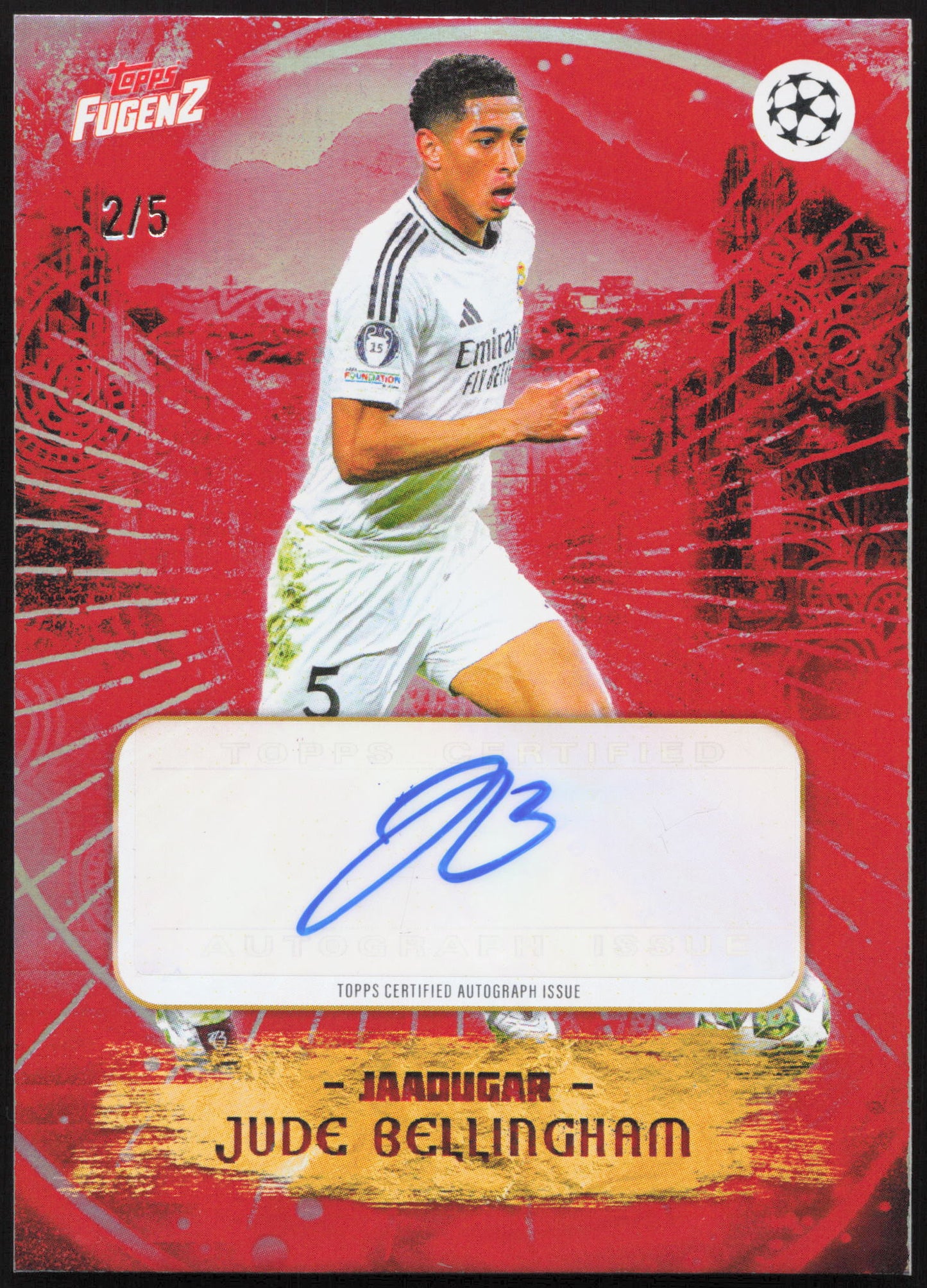 Topps Jude Bellingham Autograph Card 2/5 Fugenz 2024/25