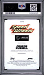 Topps George Russell 07/50 1975 Speed Wheels Gold Logofractor 75/AMG 2025 Chrome Formula 1 Logofractor PSA 10