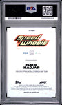 Topps Isack Hadjar RC 42/50 Gold Logofractor 1975 Speed Wheels 75-VCARB 2025 Chrome Formula 1 Logofractor PSA 10