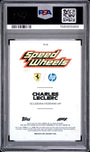 Topps Charles Leclerc 09/15 Sapphire 1975 Speed Wheels Black & White #75-SF 2025 Chrome Formula 1 Sapphire PSA 9