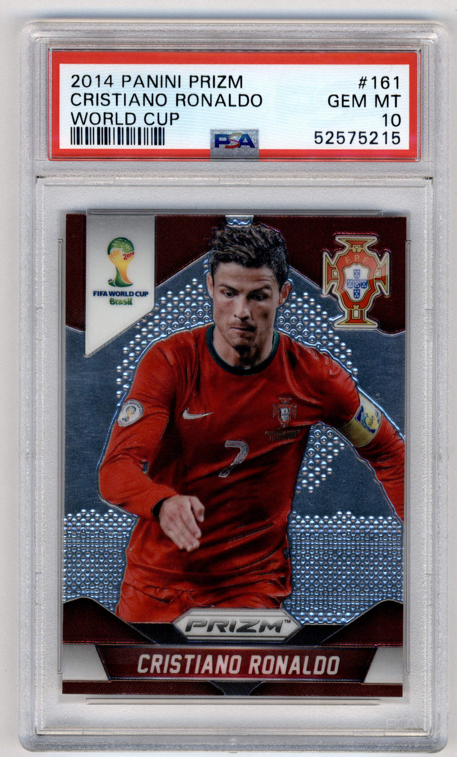 Panini Cristiano Ronaldo #161 2014 2014 Panini Prizm World Cup PSA 10
