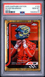 Topps Oliver Bearman RC 04/50 Gold Sapphire #123 2025 Chrome Sapphire Formula 1 PSA 10
