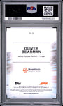 Topps Oliver Bearman 34/75 Yellow Helmet Collection HC-8 2025 Chrome Formula 1 Logofractor PSA 9