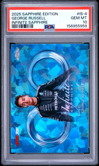 Topps George Russell Infinite Sapphire #IS-4 2025 Chrome Formula 1 Sapphire PSA 10
