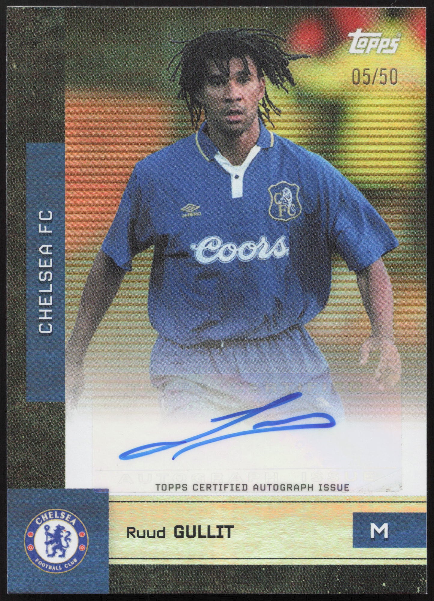 Topps Ruud Gullit Base Card Autograph 5/50 BA-RG Team Set Chelsea FC 2025/26
