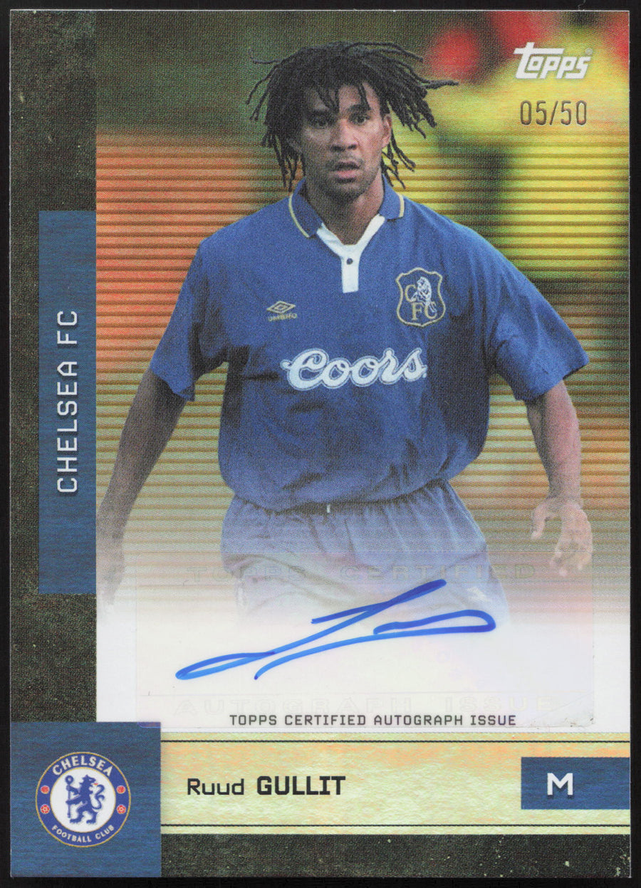 Topps Ruud Gullit Base Card Autograph 5/50 BA-RG Team Set Chelsea FC 2025/26