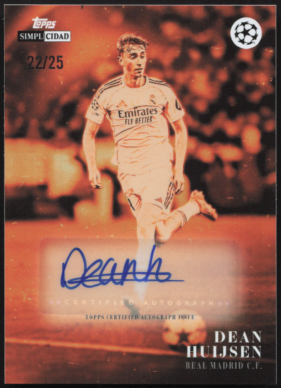 Topps Dean Huijsen Autograph Card 22/25 UCC Simplicidad 2025/26