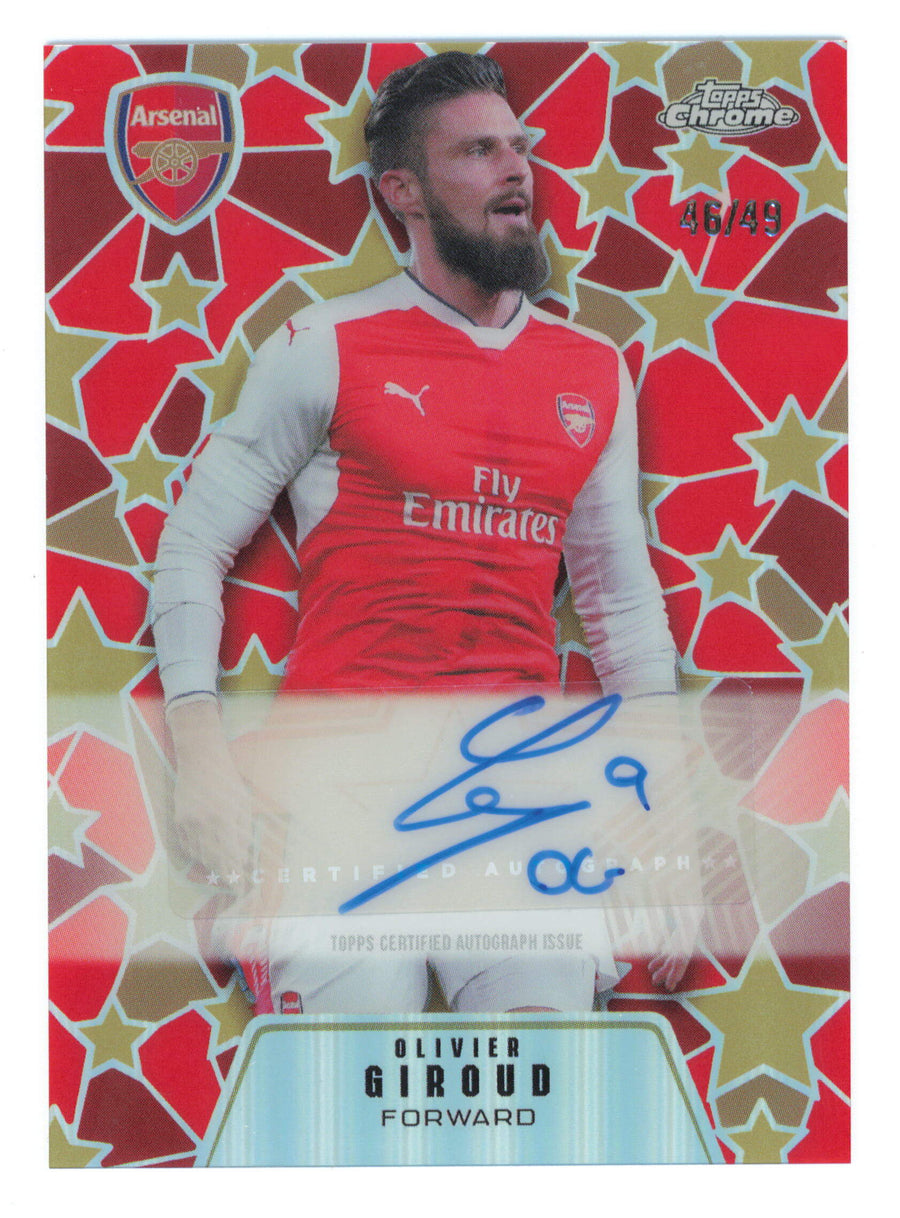 Topps Olivier Giroud Arsenal All Stars Autograph 46/49 AA-OG Chrome Arsenal 2025/26