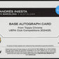 Topps Andres Iniesta Autograph 16/50 CA-AI Chrome UEFA Club Competitions 2024/25
