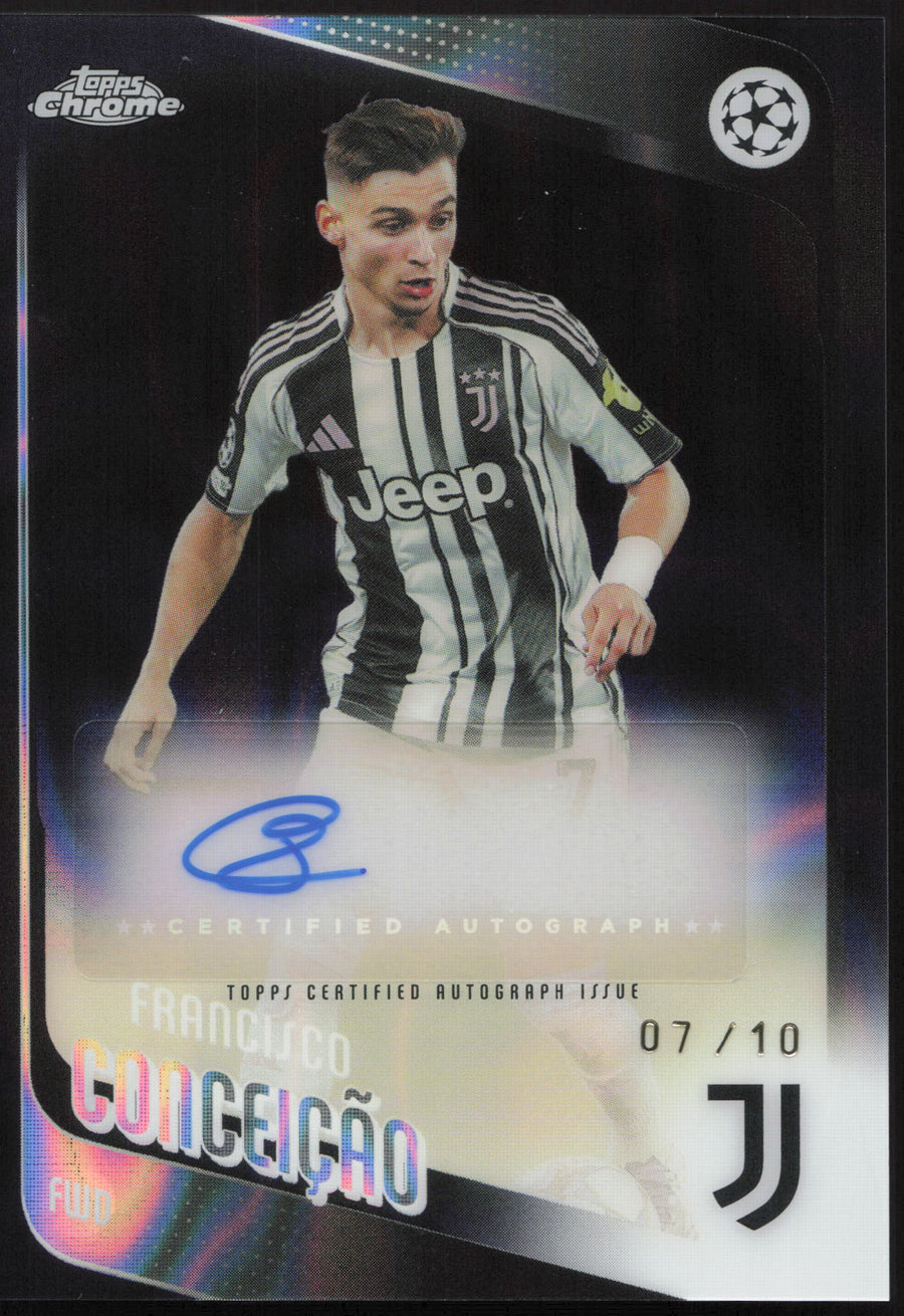 Topps Francisco Conceicao Autograph Card 7/10 CA-FC Chrome UEFA Club Competitions 2025/26