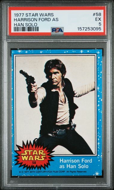 Star Wars Harrison Ford As Han Solo #58 1977 PSA 5