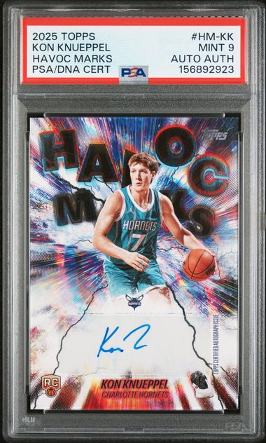 Topps Kon Knueppel RC Havoc Marks #HM-KK 2025 Flagship PSA 9