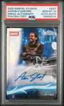 Topps Pyro/Aaron Stanford Chrome Autograph #AA-AST 2025 Chrome Marvel Studios PSA 10