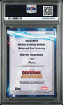 Topps Pyro/Aaron Stanford Chrome Autograph #AA-AST 2025 Chrome Marvel Studios PSA 10