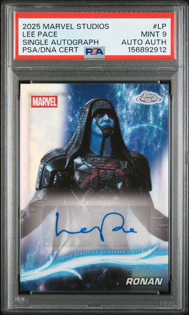 Topps Ronan/Lee Pace Chrome Autograph #AA-LP 2025 Chrome Marvel Studios PSA 9