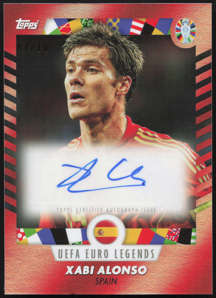 Topps Xabi Alonso Autograph 07/10 UEFA Euro Legends 2024 Topps Euro Legends