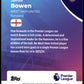 Topps Jarrod Bowen Red Refractor 1/5 #182 Chrome Premier League 2025/26