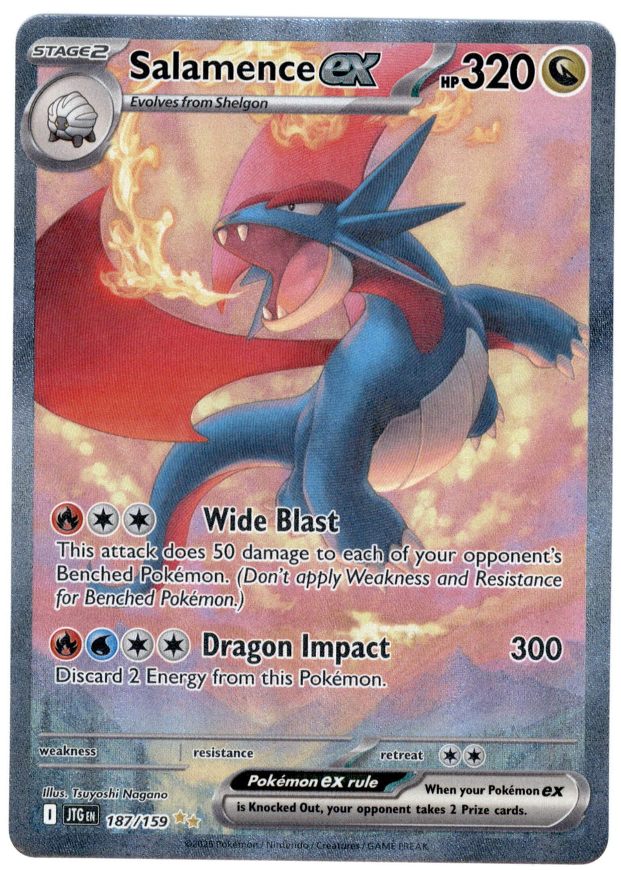 Pokemon Salamence EX 187/159 Special Illustration Rare 2025 Journey Together