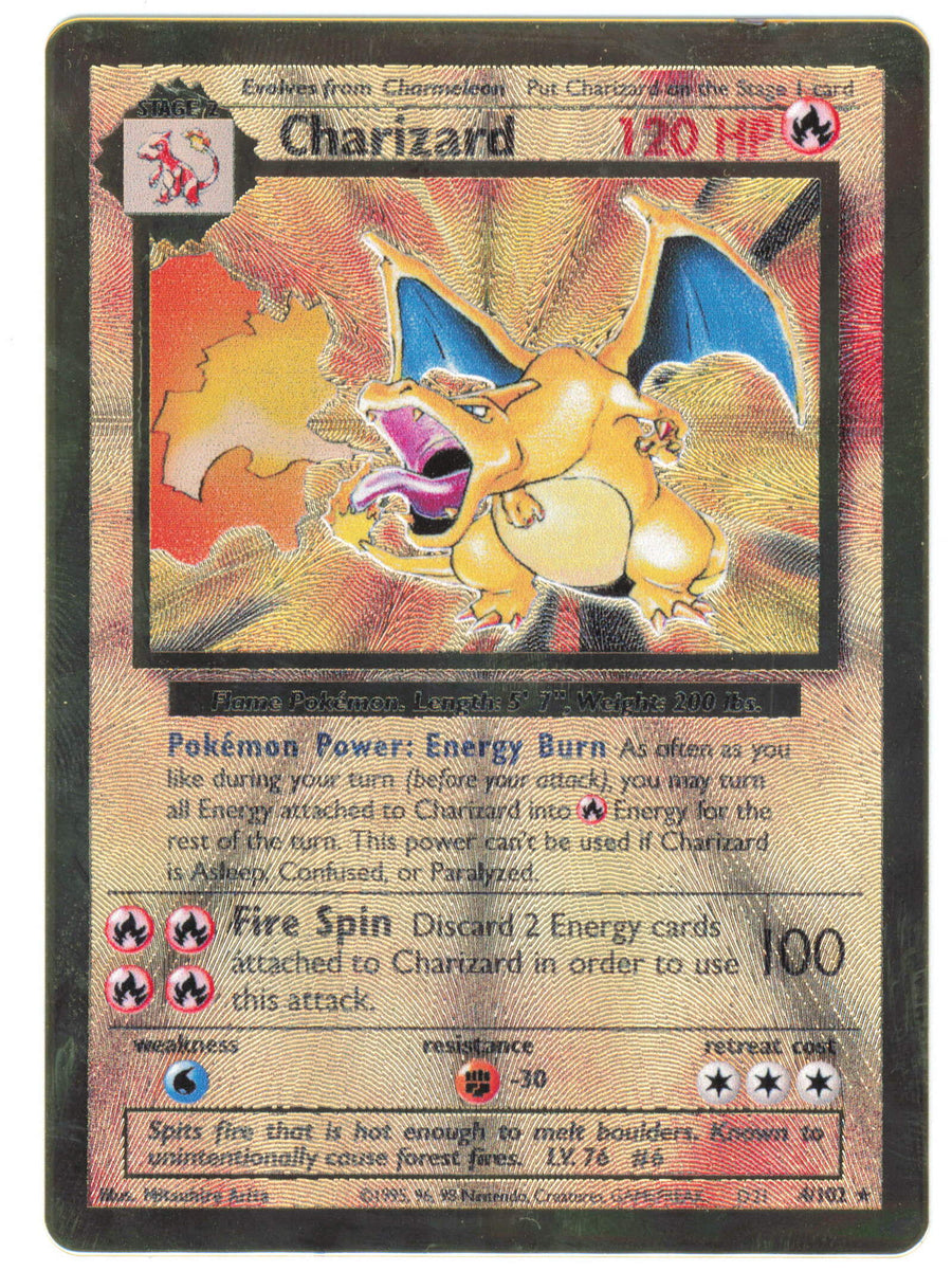 Pokemon Charizard 4/102 Gold Metal 2021 Celebrations