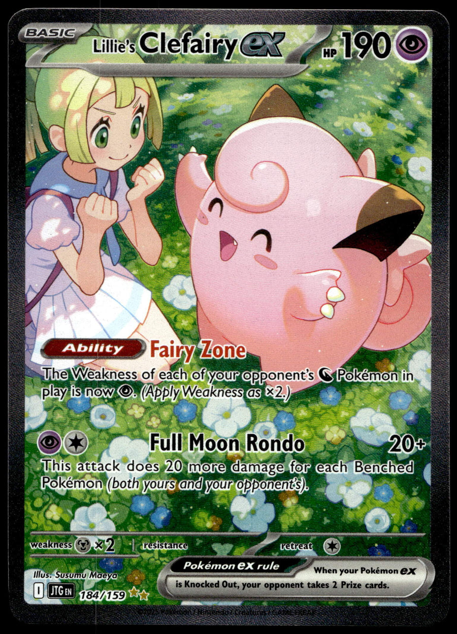 Pokemon Lillie's Clefairy Ex 184/159 Special Illustration Rare 2025 Journey Together