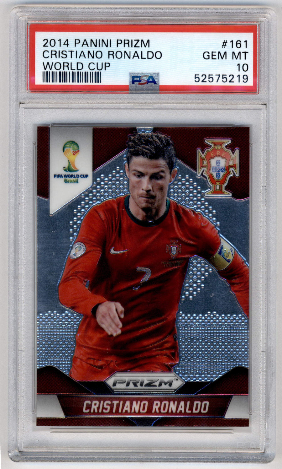 Panini Cristiano Ronaldo #161 2014 2014 Panini Prizm World Cup PSA 10