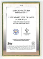 Topps Sergio Aguero 16/25 Legendary Ink Framed Autograph Museum Collection UCC 2024/25