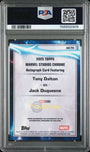 Topps Jack Duquesne/Tony Dalton Autograph AA-TD 2025 Chrome Marvel Studios PSA 9