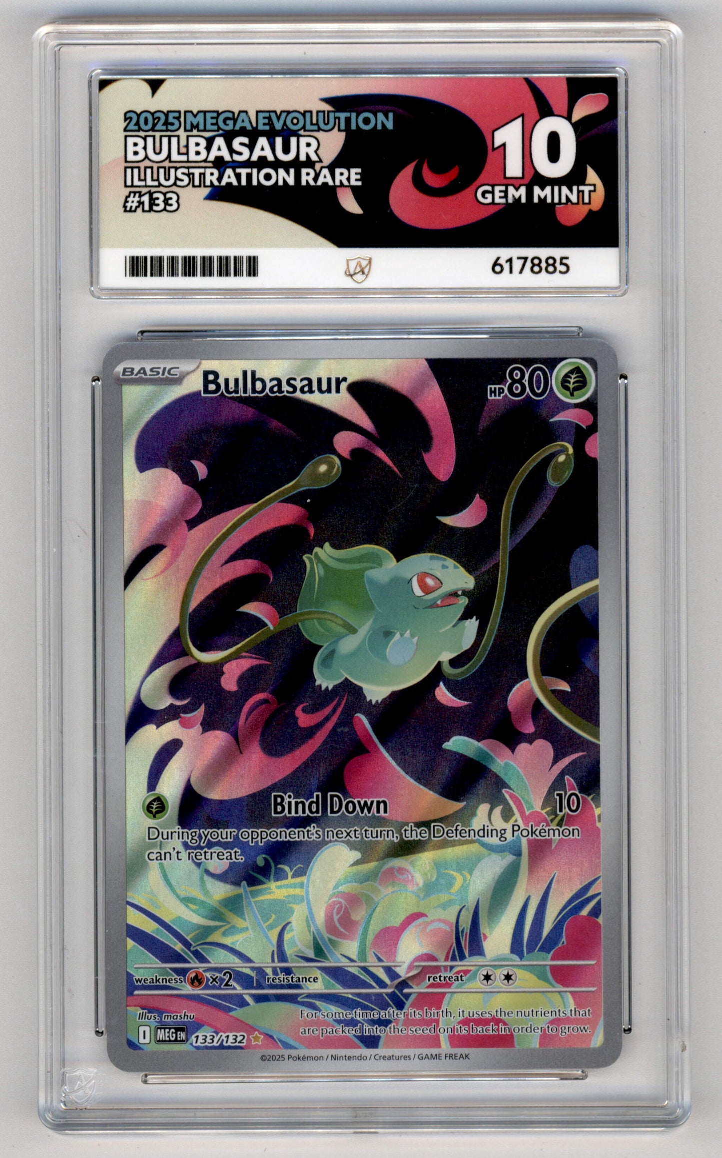 Pokemon Bulbasaur 133/132 Illustration Rare 2025 Mega Evolution ACE 10