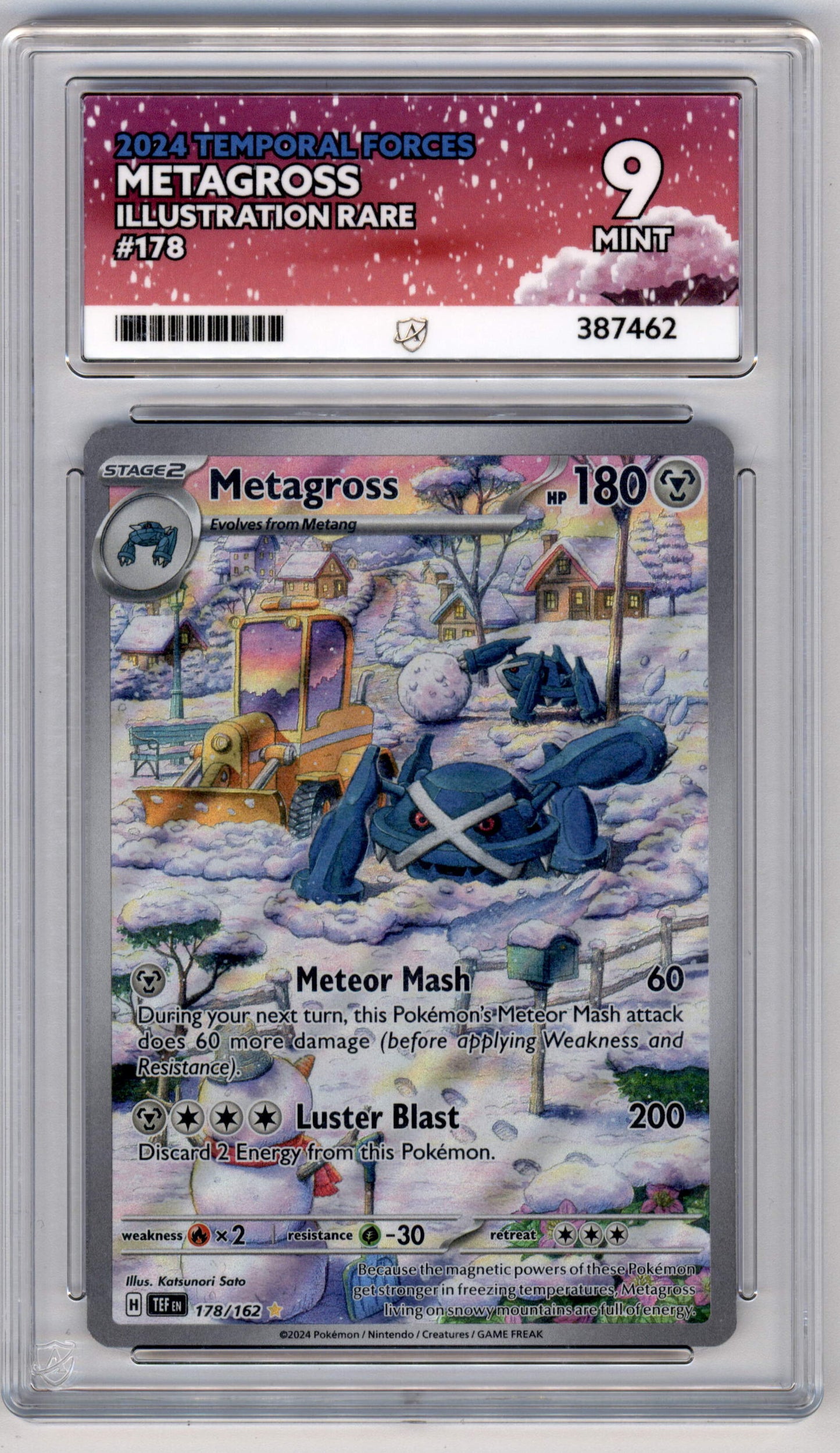 Pokemon Metagross 178/162 Illustration Rare 2024 Temporal Forces ACE 9