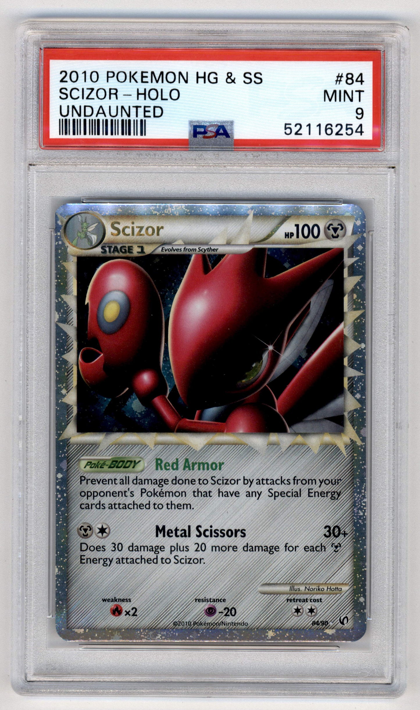 Pokemon Scizor 84/90 Holo 2010 Undaunted PSA 9