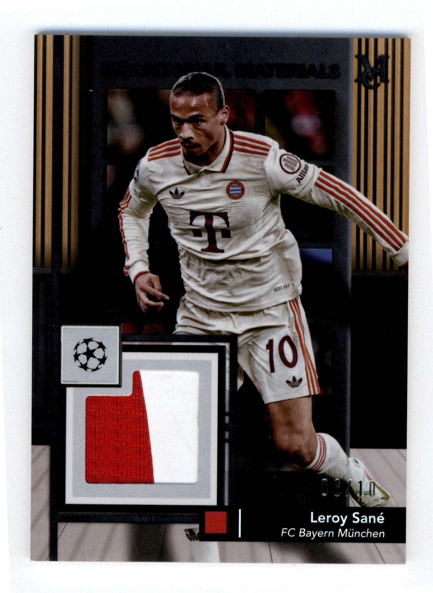 Topps Leroy Sane 06/10 Meaningful Material Relic Card Black MMSR-LS Museum Collection UEFA Club Competitions 2024/25